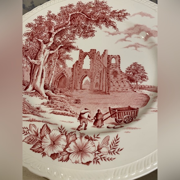 VTG Set of 2 Barker Bros Royal Tudor Ware Waltham 10" Plates Pair Transferware - Picture 14 of 14